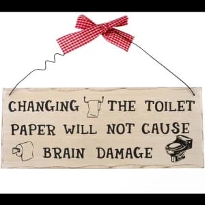 Changing The Toilet Paper Hanging Sign