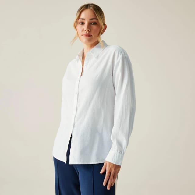Regatta Womens Primevere II Long-Sleeve Plain Shirt White female 10