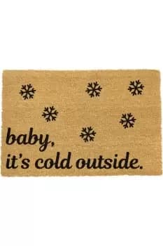 Baby it's Cold Outside Snowflakes Doormat