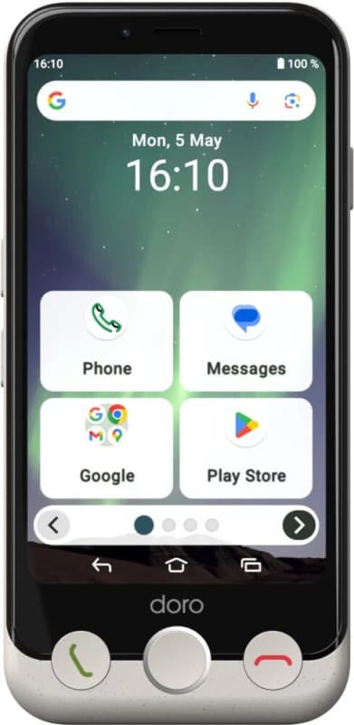 Doro Doro Aurora A10 11.4cm (4.5") Dual SIM Android 14 4G USB Type-C 4GB 64GB 3000 mAh Black, White 8881