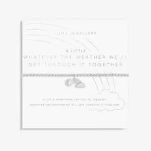 Whatever The Weather We'Ll Get Through It Together Silver 17.5cm Bracelet 6081
