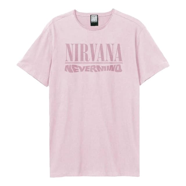 Amplified Mens Nevermind Nirvana T-Shirt in Pink Size: XS Pink Male XS