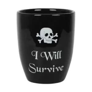 Gothic I Will Survive Ceramic Plant Pot