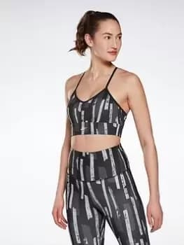 Reebok Myt Printed Bra - Black, Size L, Women