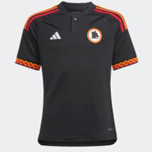 adidas Roma Third Shirt 2023 2024 Juniors - Black 7 - 8 Years