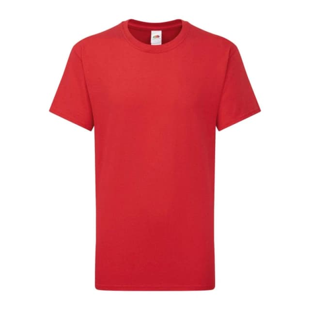 Fruit Of The Loom Iconic 195 boys's Children's T shirt in Red
