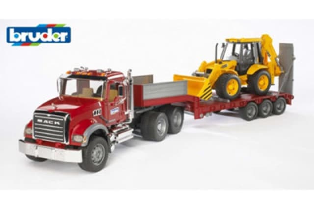 Bruder Bruder 1:16 MACK Granite Low loader truck with JCB Multi unisex 01:16