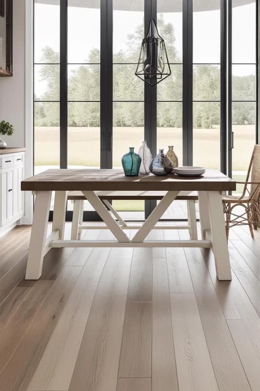 FWStyle FWStyle 1.6M Fixed Top Solid Pine Dining Table With Free Extension Leafs in Brown Brown One Size Unisex 5056413124470