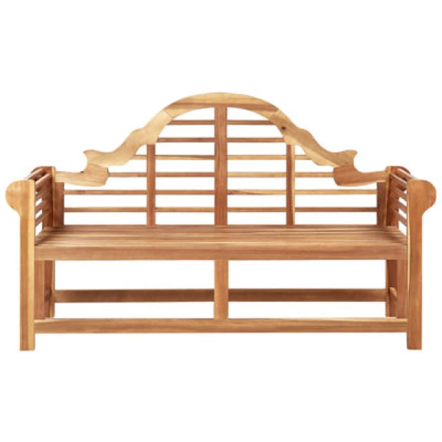 Beliani Garden Bench Marlboro 196cm Acacia Wood Light Brown