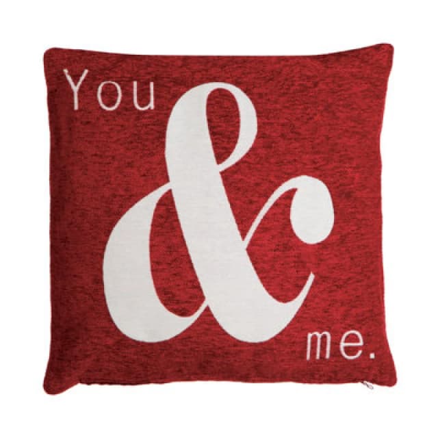 Premier Housewares You & Me Words Cushion Red