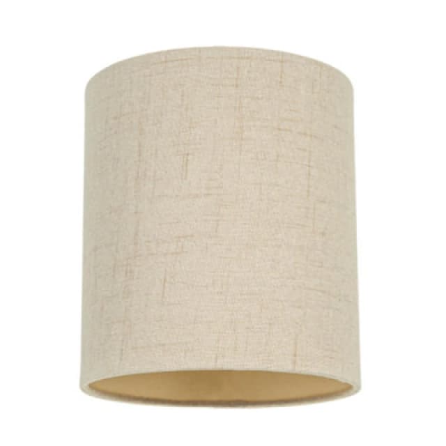 Happy Homewares Contemporary And Sleek Taupe Linen Fabric 6 Cylindrical Lamp Shade 60W Maximum