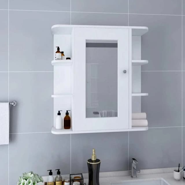 VIDAXL Vidaxl - Bathroom Mirror Cabinet White 66x17x63cm mdf 8720286109564