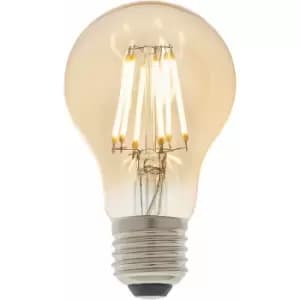 Loops - LED Filament Lamp Bulb Dimmable 6W E27 gls LED Amber Tinted Glass Warm White