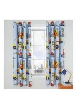 Catherine Lansfield Construction Black Out Eyelet Curtains