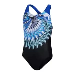 Speedo Digital Placement Splashback Swimsuit Juniors - Black