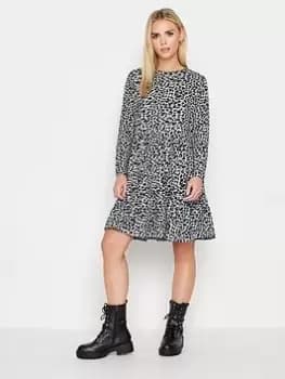 PixieGirl Petite Animal Tiered Dress, Grey, Size 10, Women