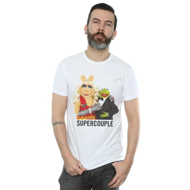 Disney Men The Muppets Celebrity Supercouple T-Shirt in White Size: Small White S Male 5059308681515