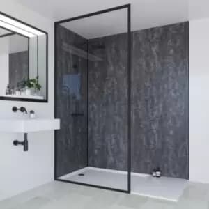 Multipanel Linda Barker Bathroom Wall Panel Unlipped 2400 X 1200mm Graphite Elements