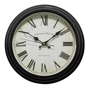 Premier Housewares Ridged Wall Clock - Black