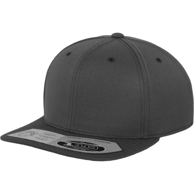 Yupoong Mens Flexfit 110 Plain Fitted Snapback Cap in Dark Grey Dark Grey Male One Size
