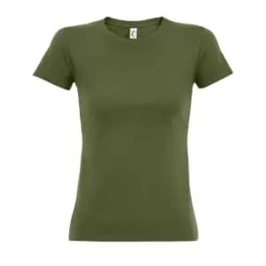 SOLS Womens/Ladies Imperial Heavy Short Sleeve T-Shirt (L) (Dark Khaki)