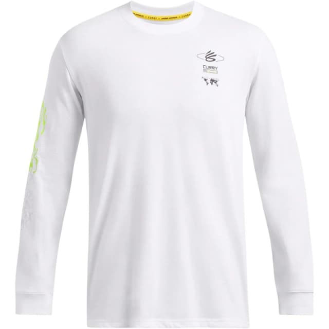 Under Armour Curry Verbiage Heavyweight Long Sleeve T-Shirt Adults - White White S