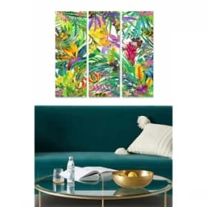 MDF271082717 Multicolor Decorative MDF Painting (3 Pieces)