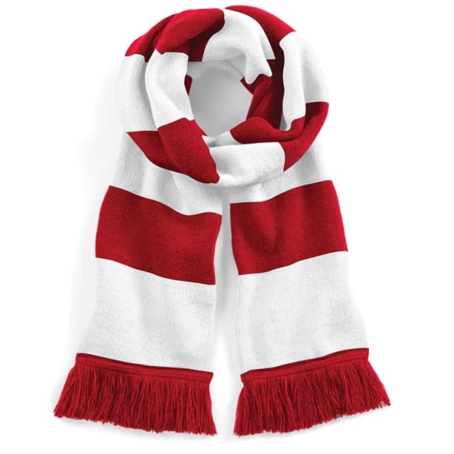 Beechfield Beechfield Men Varsity Scarf in Red Red One Size Male 5063425815548
