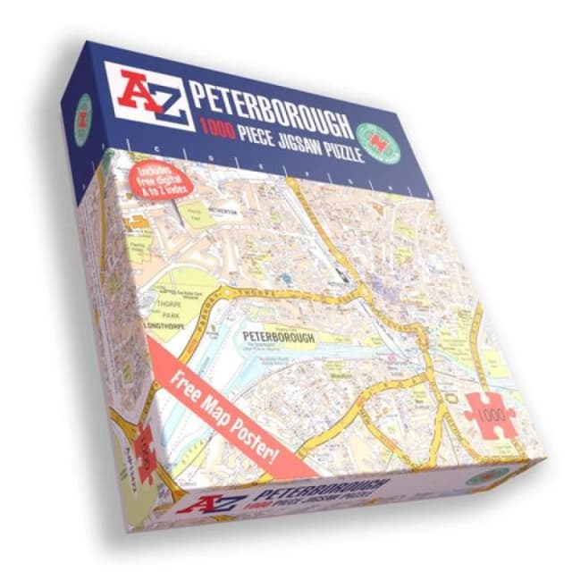 A to Z A to Z Map of Peterborough 1000 Piece Jigsaw Puzzle