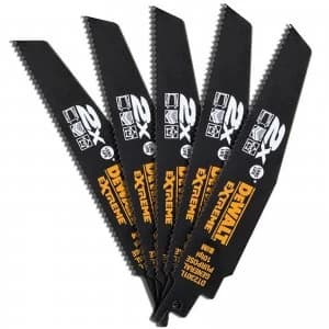 DEWALT Extreme 2X Life General Purpose Reciprocating Saw Blades 152mm Pack of 5