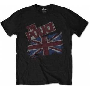 The Police - Vintage Flag Mens XX-Large T-Shirt - Black