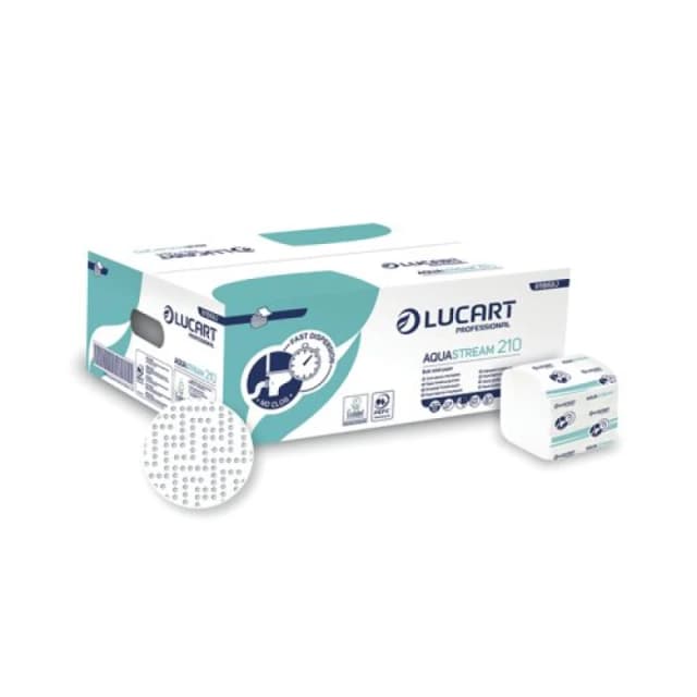 Lucart Aquastream Bulk Toilet Paper 210 Sheets (40 Pack) 811B68J