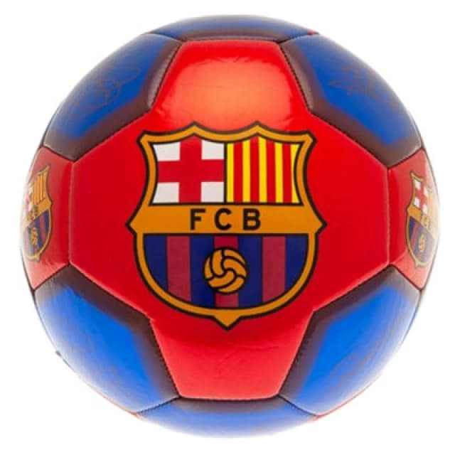 Barcelona Fc Printed Signature Mini Football Blue/red (1)
