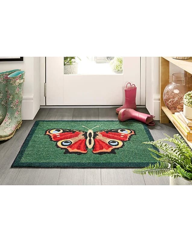 My Mat Washable Nylon Butterfly Indoor Mat Multi
