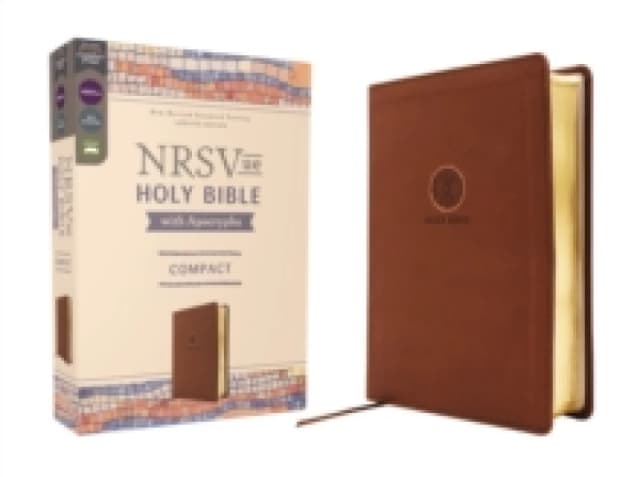 NRSVue, Holy Bible With Apocrypha, Compact, Leathersoft, Brown, Comfort Print. Leather / fine binding Books