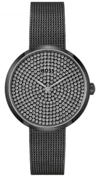 BOSS 1502658 Womens Praise Black Crystal Set Dial Black Watch