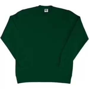 SG Ladies/Womens Crew Neck Long Sleeve Sweatshirt (2XL) (Bottle Green)