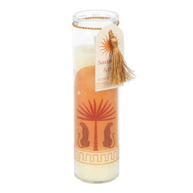 Something Different Something Different Sandalwood & Oud Leopard Palm Tube Candle in White White One Size Unisex 5063750774381