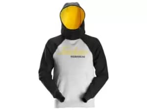 Snickers 28892804008 Logo Hoodie Grey Melange/Black XXL