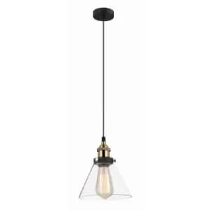 Netlighting Getan Industrial, Retro 1 Light Dome Pendant Ceiling Light, E27