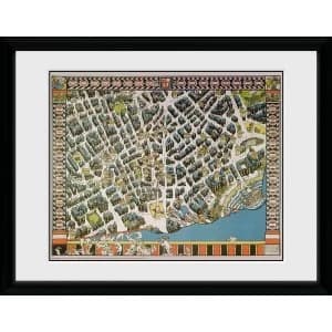 Transport For London Stylised Map 12" x 16" Framed Collector Print