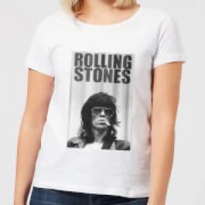 Rolling Stones Keith Smoking Womens T-Shirt - White - 3XL