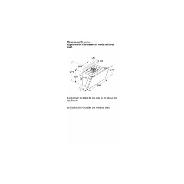 Bosch DWK91LT60B DWK91LT60B Series 8 90cm Wall-Mounted Cooker Hood - Black Bosch DWK91LT60B