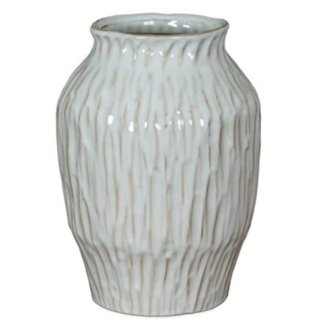 Hill Interiors Numa Ople Vase - Ceramic - L19 X W19 X H27cm - White