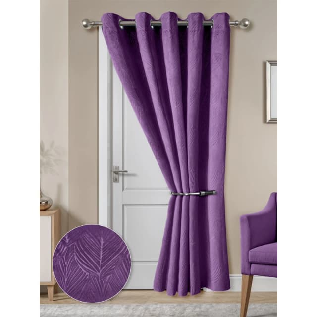 Emma Barclay Eyelet Door Curtain Thermal Blackout Twilight Amethyst unisex 168x213cm