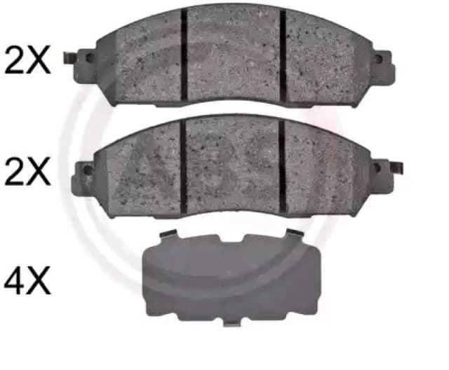A.B.S. 35128 Brake pad set with acoustic wear warning Brake Pad Set,disc brake (402)