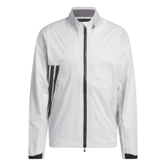 adidas Mens Adidas Full-Zip Wind Rain Protection Performance Golf Jacket Grey One F17 male S