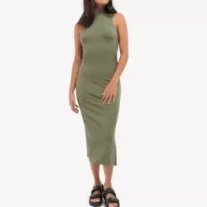 Barbour International Amati Ribbed Jersey Midi Dress - UK 12
