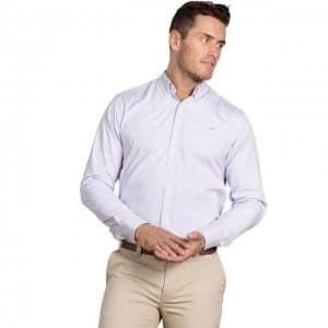 Raging Bull Purple Long Sleeves Signature Oxford Shirt - 3XL