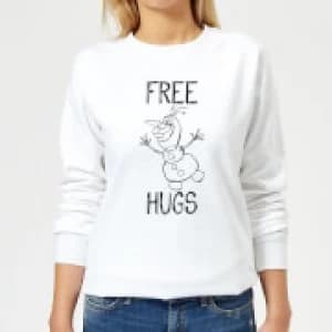 Disney Frozen Olaf Free Hugs Womens Sweatshirt - White